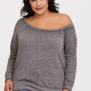 Torrid off the shoulder thin sweatshirt